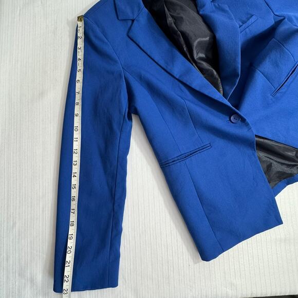 PENDLETON Women’s Blazer Size 10P 100% Virgin Wool Blue Classic Tailored Jacket - Picture 4 of 8